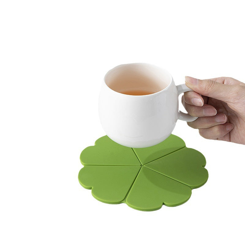 Decorative Flower Silicone Trivet Mat | Heat-Resistant Pot Holder & Large Drink Coaster