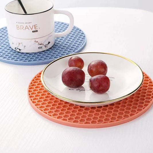 Silicone Honeycomb Trivet Mat | Non-Slip Hot Pad, Pot Holder & Jar Opener |