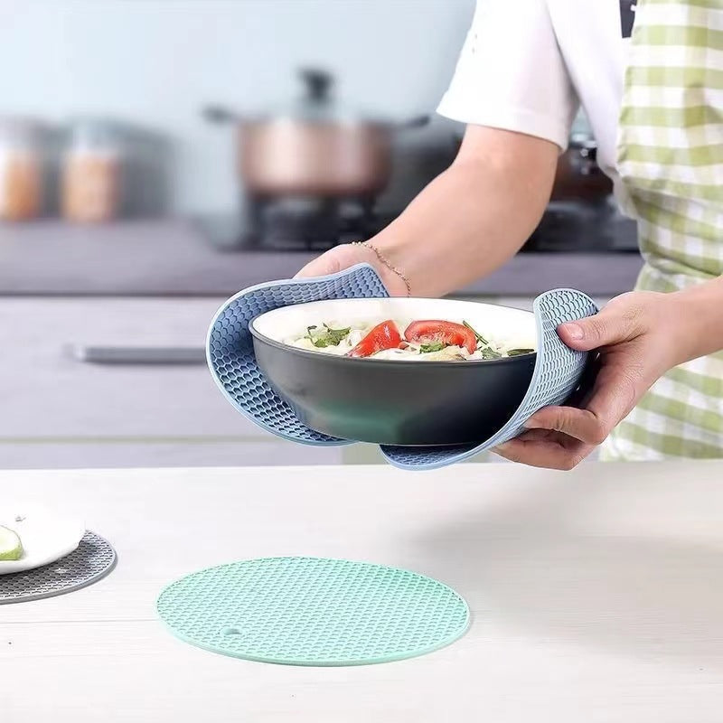 Silicone Honeycomb Trivet Mat | Non-Slip Hot Pad, Pot Holder & Jar Opener |