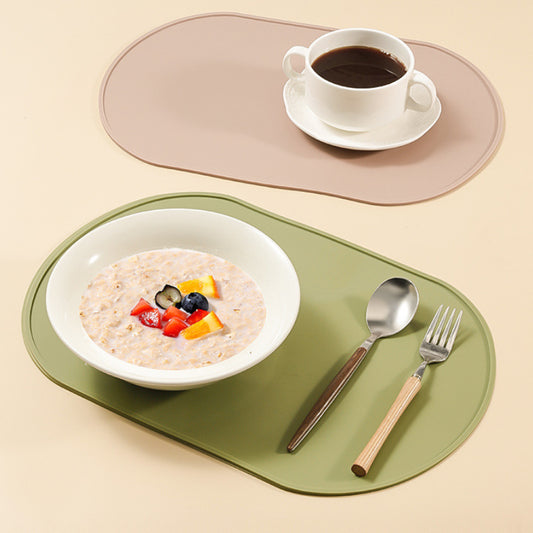 Modern Oval Silicone Placemat | Non-Slip, Heat-Resistant & Easy-Clean Table Mat