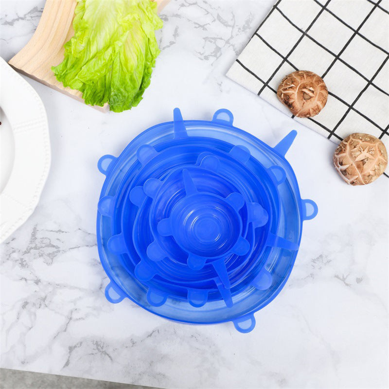 Reusable Silicone Stretch Lids | Set of 6 Food Covers | Eco-Friendly Alternative to Plastic Wrap