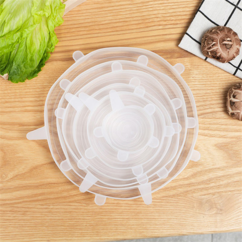 Reusable Silicone Stretch Lids | Set of 6 Food Covers | Eco-Friendly Alternative to Plastic Wrap