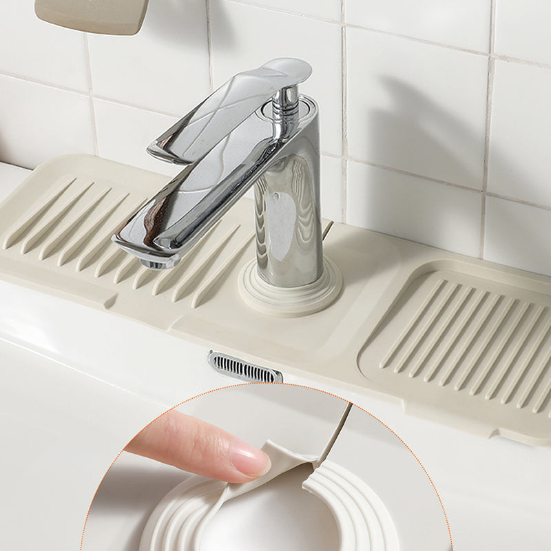 Silicone Draining Mat & Countertop Organizer | Self-Draining Ribbed Pad for Sponges & Soap