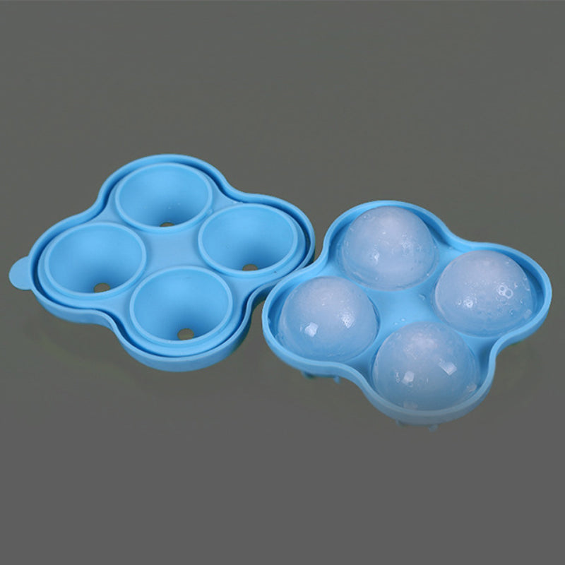 Silicone Sphere Ice Ball Maker for Whiskey & Cocktails (Makes 4 Large Ice Balls)