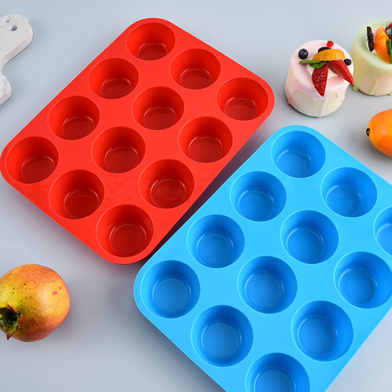 Non-Stick Silicone Mini Muffin & Cupcake Pan (12 Cup)