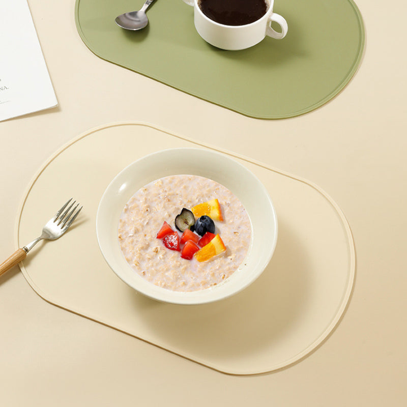 Modern Oval Silicone Placemat | Non-Slip, Heat-Resistant & Easy-Clean Table Mat