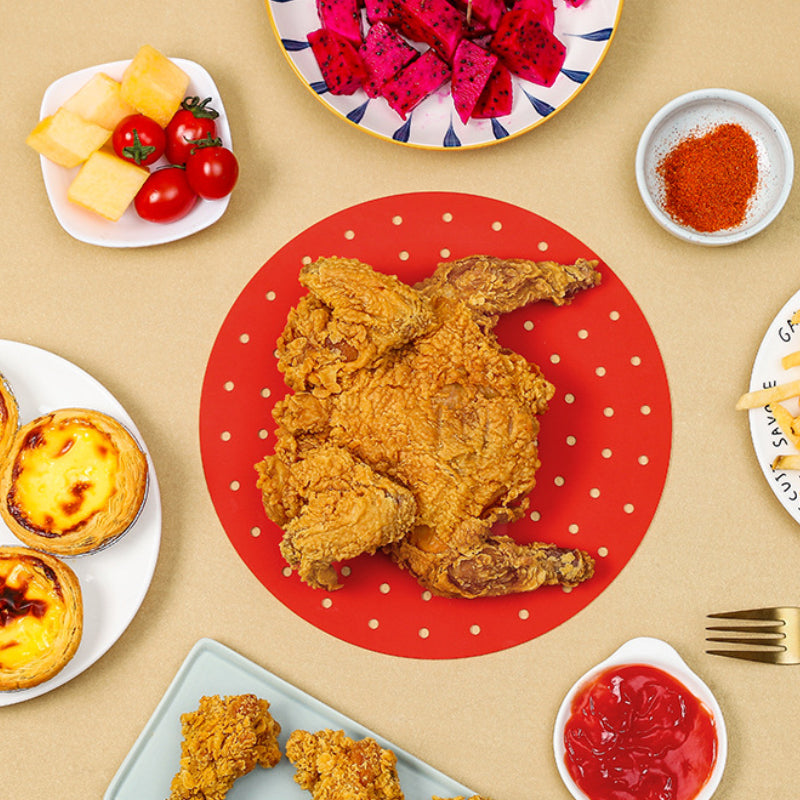 Reusable Silicone Air Fryer Liner - Non-Stick Basket Mat for Easy Cleanup