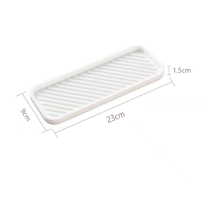 Silicone Sink Caddy Organizer | Kitchen & Bathroom Sponge Holder Tray | Quick-Drying