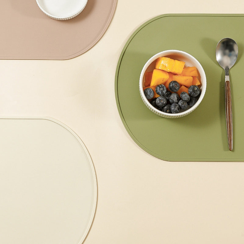 Modern Oval Silicone Placemat | Non-Slip, Heat-Resistant & Easy-Clean Table Mat