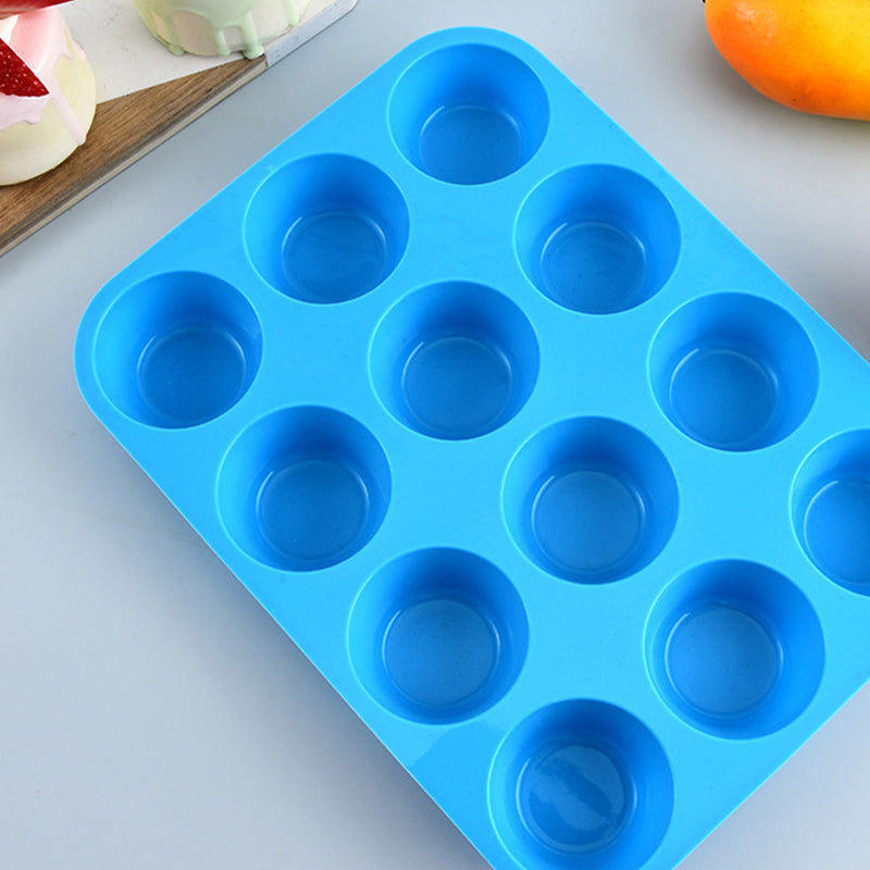 Non-Stick Silicone Mini Muffin & Cupcake Pan (12 Cup)