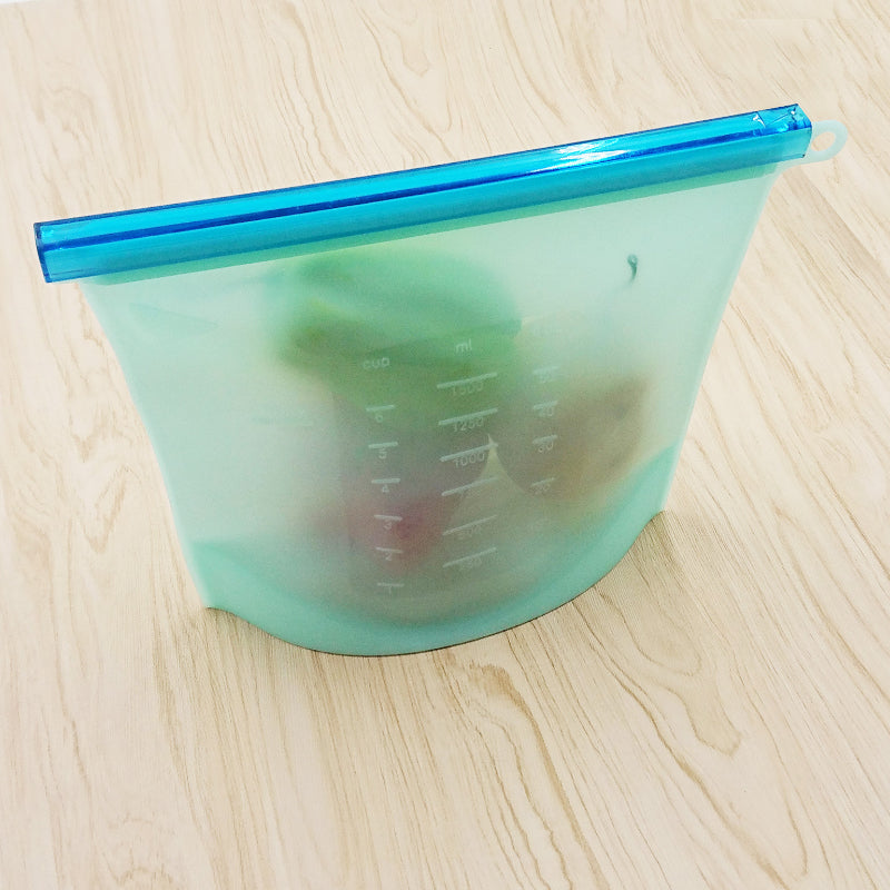 Reusable Silicone Food Storage Bags (3-Pack) - Leakproof, Freezer & Microwave Safe