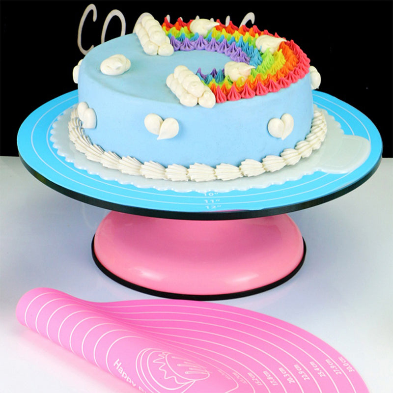 Non-Stick Silicone Pastry Mat with Measurements | Large Rolling Mat for Dough, Fondant & Pie Crust