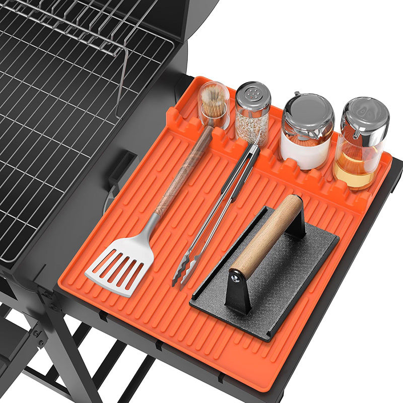 Silicone Oven Mitt & Rack Guard Set | Heat-Resistant Baking Tools | 2-Piece Mat & Mitt