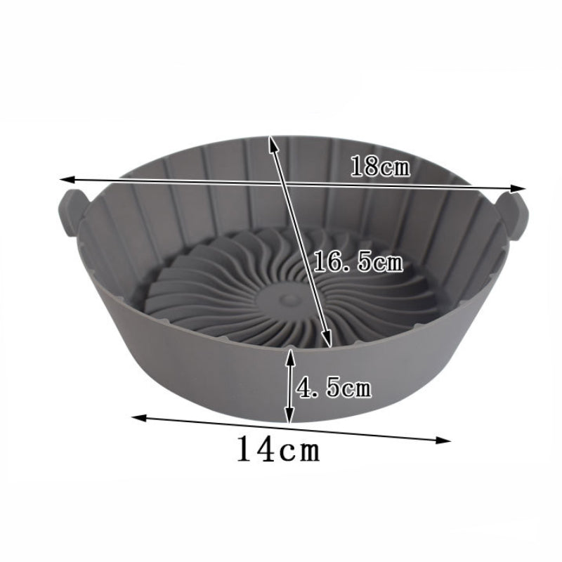 Round Silicone Air Fryer Pot | Reusable Non-Stick Basket Liner for Baking & Roasting