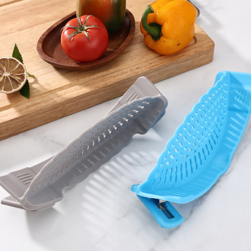Clip-On Silicone Pot Strainer - Space-Saving, Hands-Free Kitchen Colander
