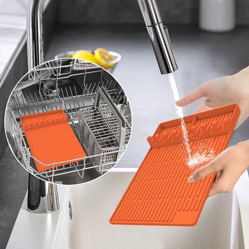 Silicone Oven Mitt & Rack Guard Set | Heat-Resistant Baking Tools | 2-Piece Mat & Mitt