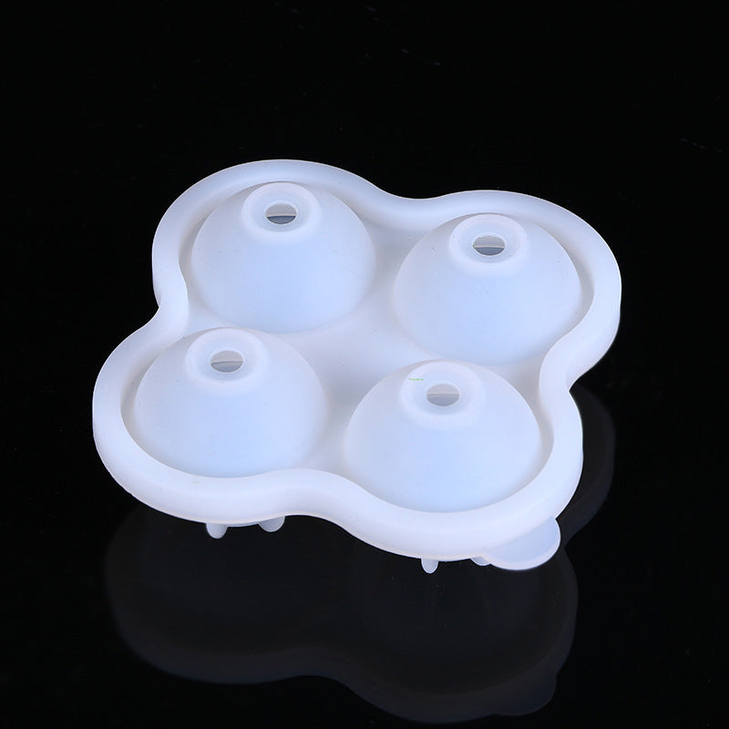 Silicone Sphere Ice Ball Maker for Whiskey & Cocktails (Makes 4 Large Ice Balls)