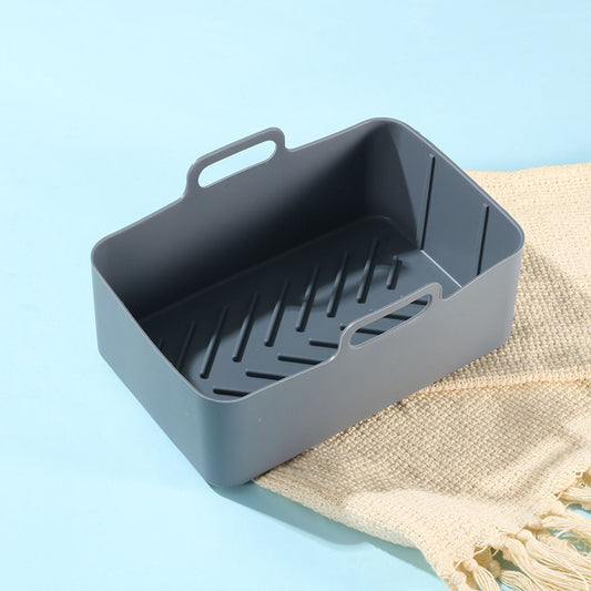 Rectangular Silicone Air Fryer Pot | Reusable Non-Stick Basket Liner & Baking Pan