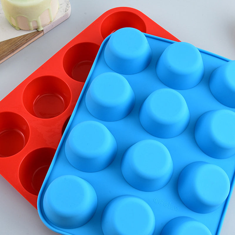 Non-Stick Silicone Mini Muffin & Cupcake Pan (12 Cup)