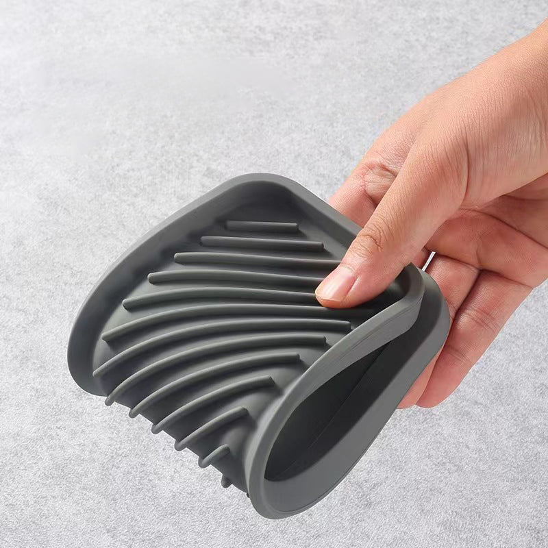 Silicone Sink Caddy Organizer | Kitchen & Bathroom Sponge Holder Tray | Quick-Drying
