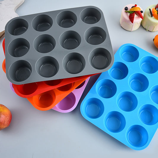 Non-Stick Silicone Mini Muffin & Cupcake Pan (12 Cup)
